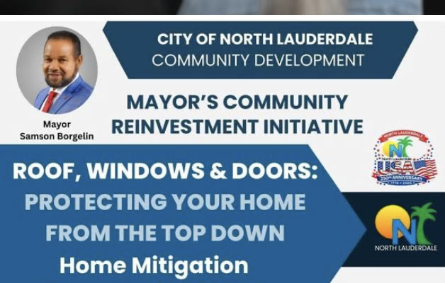 Mayor's Community Reinvestment Initiative flyer for Hardening My Property 2.0