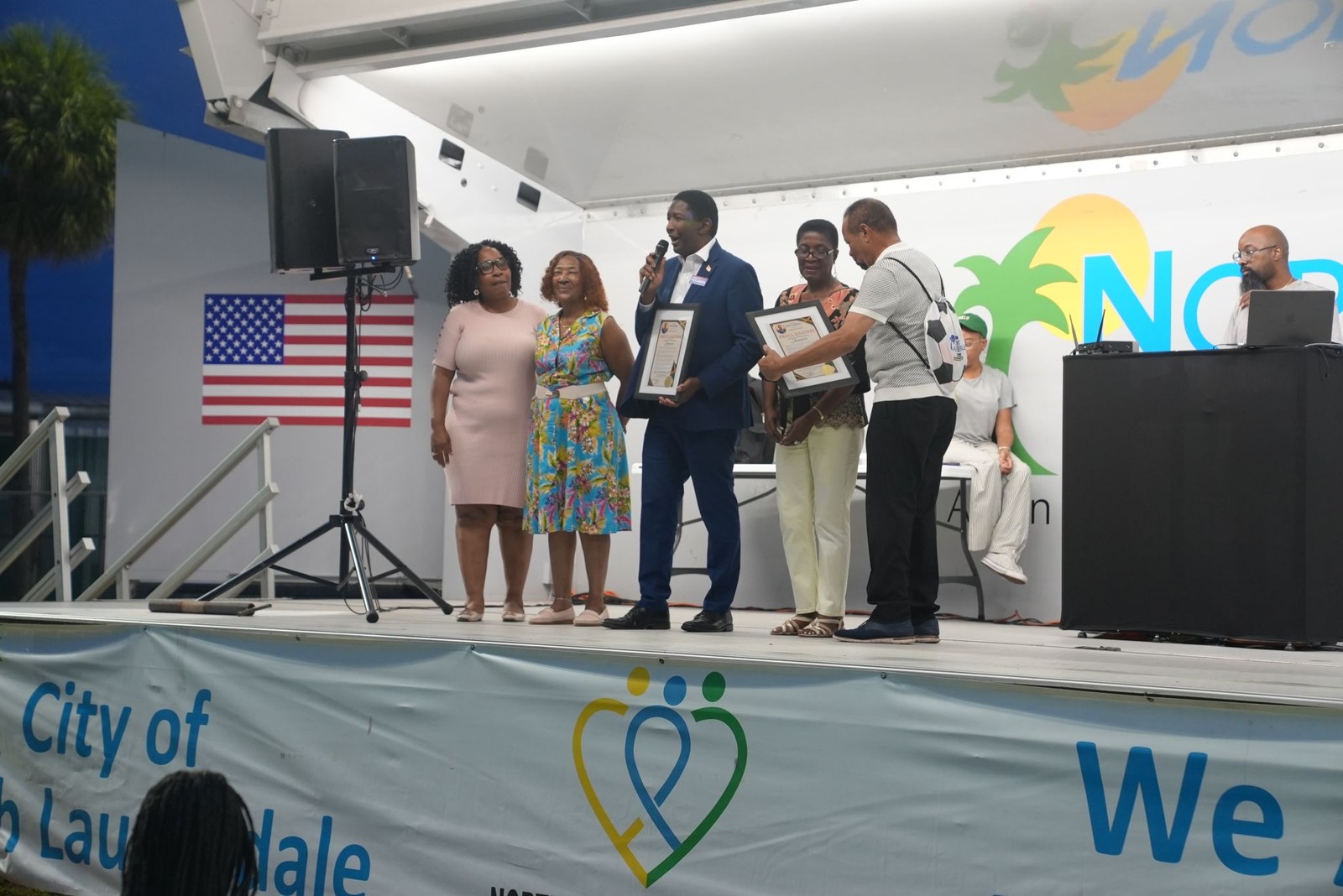 Neighbors honored on stage at the Mayor's Community Night